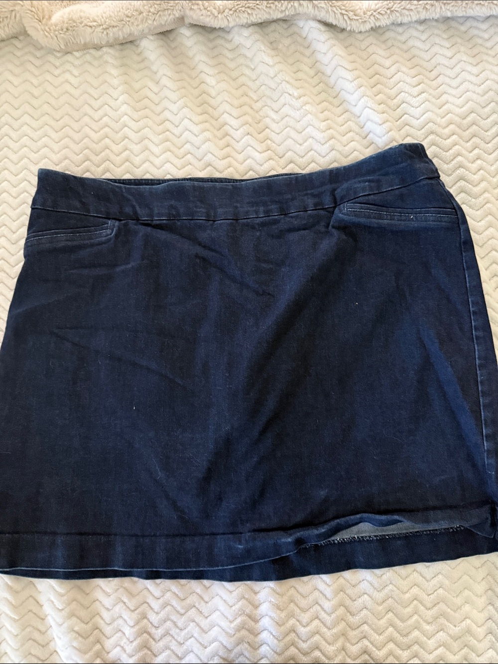 croft & barrow navy blue denim skirt